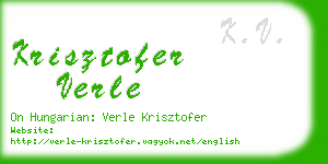 krisztofer verle business card